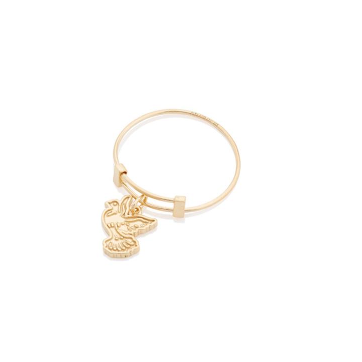 Alex And Ani Dove Expandable Wire Ring, 14kt Gold Plated