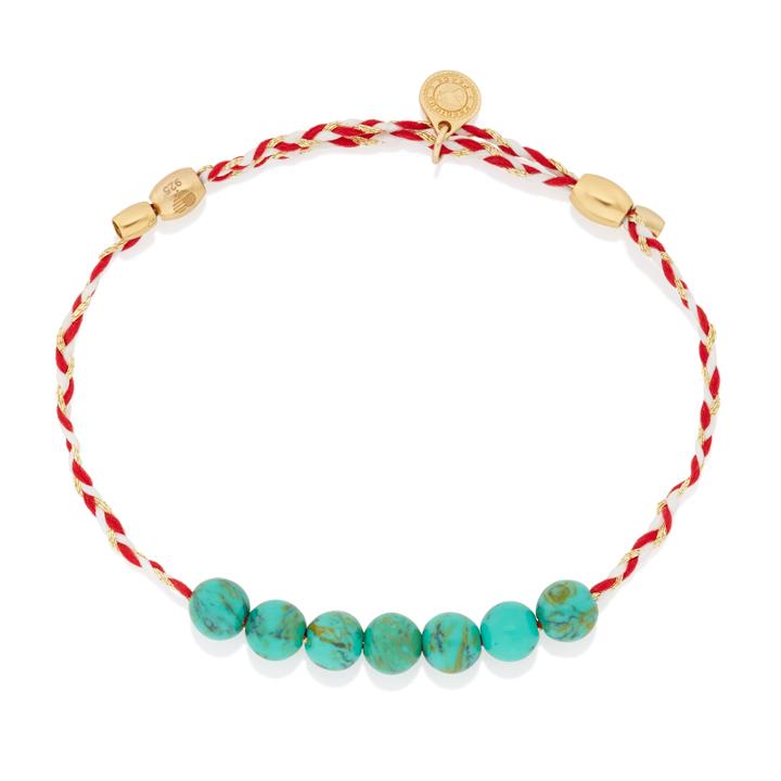Alex And Ani Turquoise Precious Threads Bracelet, 14kt Gold Plated