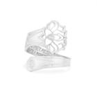 Alex And Ani Lotus Peace Petals Spoon Ring, Sterling Silver