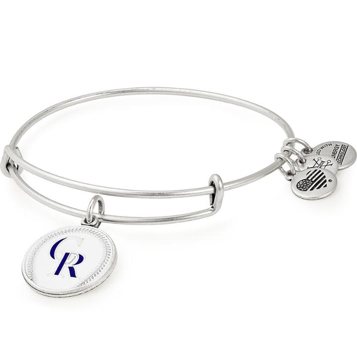 Alex And Ani Colorado Rockies Color Infusion Charm Bangle, Rafaelian Silver Finish
