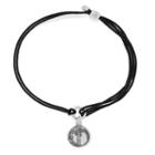 Alex And Ani Palm Tree Pull Cord Bracelet, Rafaelian Silver Finish