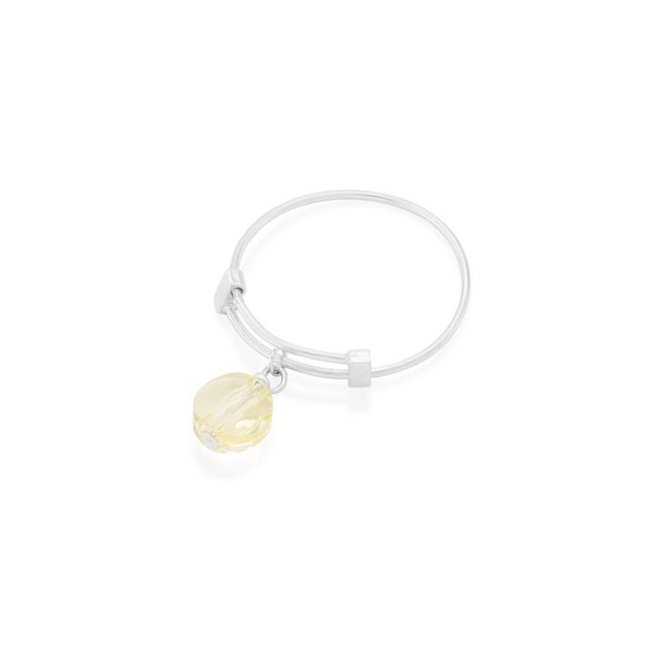 Alex And Ani Sunlight Expandable Wire Ring With Swarovski® Crystals, Sterling Silver