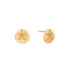 Alex And Ani Sand Dollar Post Earrings, 14kt Gold Plated Sterling Silver