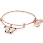 Alex And Ani Mon Amie Butterfly Color Infusion Charm Bangle, Shiny Rose Gold Finish