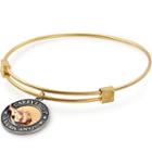 Alex And Ani Liberty Copper Carry Light  14kt Gold Center Charm Bangle, Medium, 14kt Gold Plated