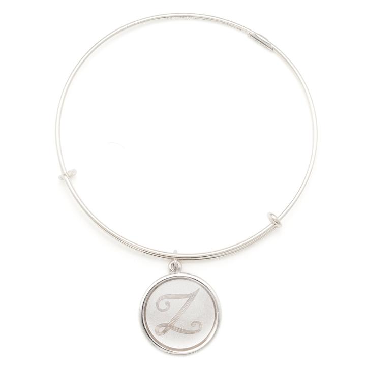 Alex And Ani Precious Initial Z Charm Bangle, Sterling Silver