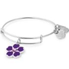 Alex And Ani Armenian Flower Charm Bangle Armenia Fund, Shiny Silver Finish
