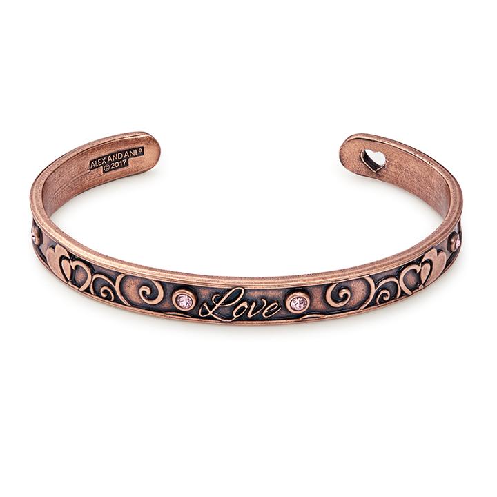 Alex And Ani Love Cuff, Rafaelian Rose Gold Finish