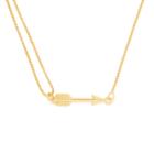 Alex And Ani Arrow Pull Chain Necklace, 14kt Gold Plated