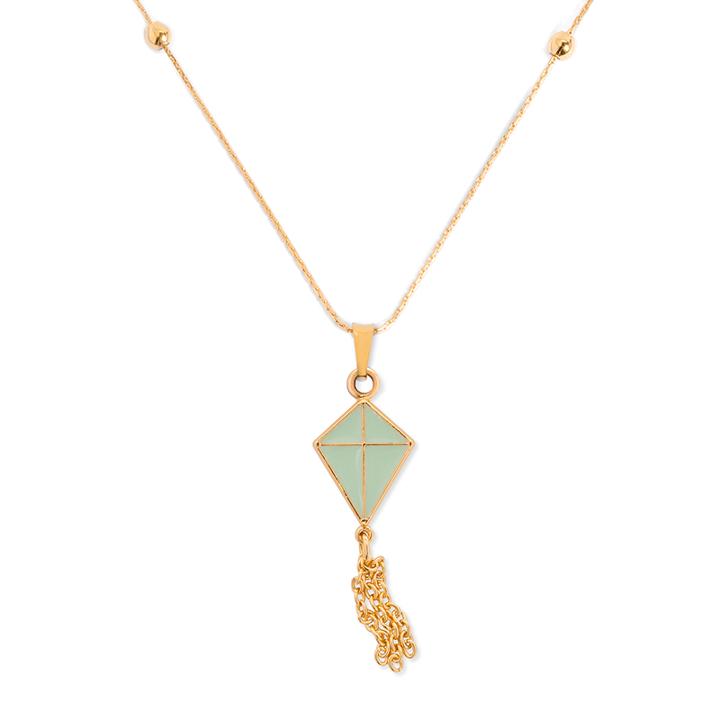 Alex And Ani Green Inspiration In Flight Expandable Necklace Flying Kites, Shiny Gold Finish