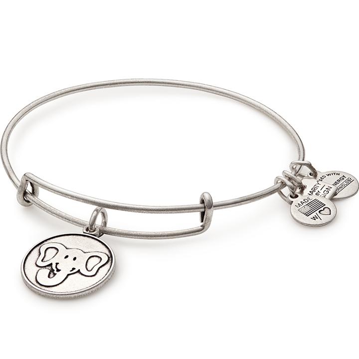 Alex And Ani The Elephant Charm Bangle Friends Of Jaclyn, Rafaelian Silver Finish