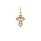 Alex And Ani Floral Cross Necklace Charm, 14kt Gold Plated Sterling Silver