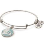 Alex And Ani Blue Special Delivery Charm Bangle, Rafaelian Silver Finish