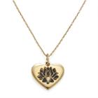 Alex And Ani Lotus Peace Petals Heart Expandable Necklace, Shiny Gold Finish