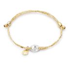 Alex And Ani Golden Ray Crystal Precious Threads Bracelet, 14kt Gold Plated
