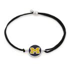 Alex And Ani University Of Michigan Pull Cord Bracelet, Sterling Silver