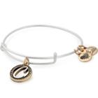 Alex And Ani Initial C Two Tone Charm Bangle, Rafaelian Silver Finish