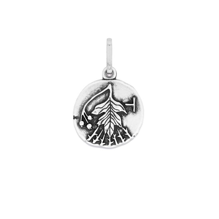 Alex And Ani Hawthorn Necklace Charm, Rafaelian Silver Finish