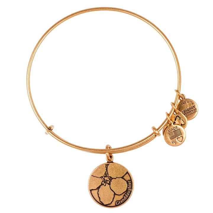 Alex And Ani Granddaughter Charm Bangle, Rafaelian Gold Finish