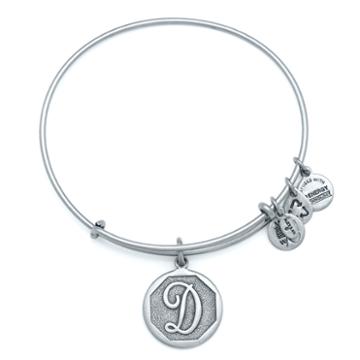 Alex And Ani Initial D Charm Bangle, Rafaelian Silver Finish