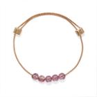 Alex And Ani Antique Pink Expandable Bracelet With Swarovski  Crystals, 14kt Gold Plated