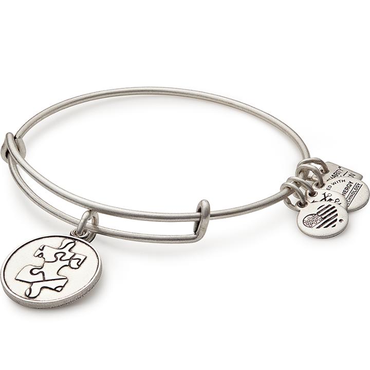 Alex And Ani Piece Of The Puzzle Charm Bangle National Autism Association, Rafaelian Silver Finish