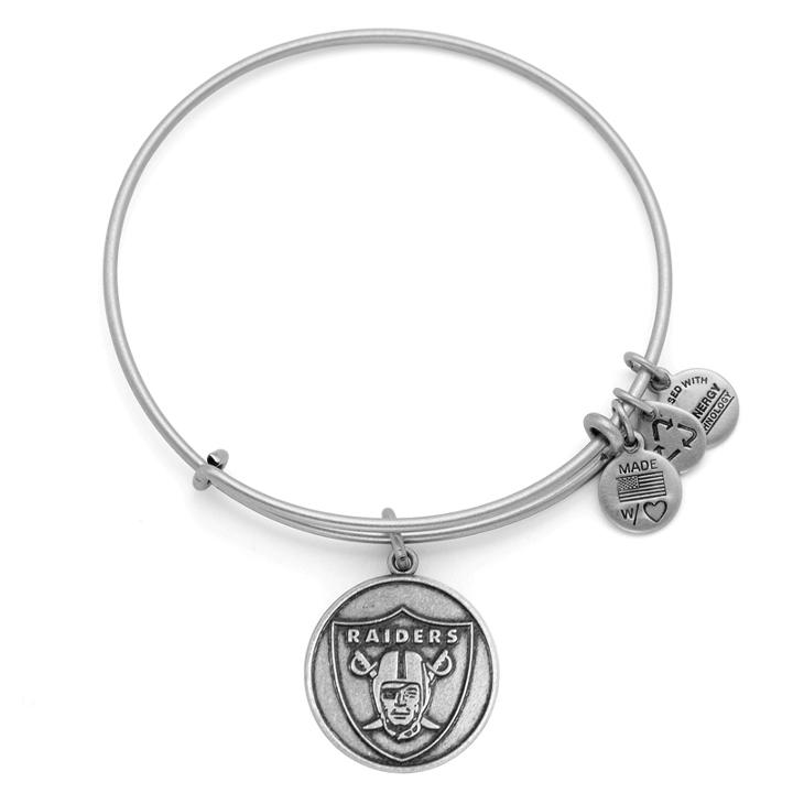 Alex And Ani Oakland Raiders Logo Charm Bangle, Rafaelian Silver Finish