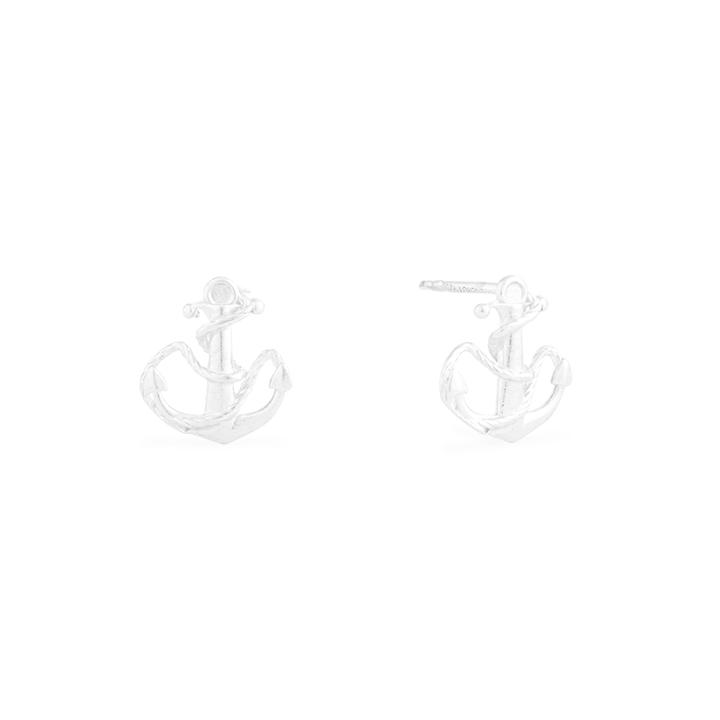 Alex And Ani Anchor Post Earrings, Sterling Silver