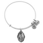 Alex And Ani Mother Mary Charm Bangle, Rafaelian Silver Finish