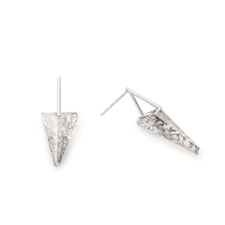 Alex And Ani Icy Moon Spike Earrings, Sterling Silver