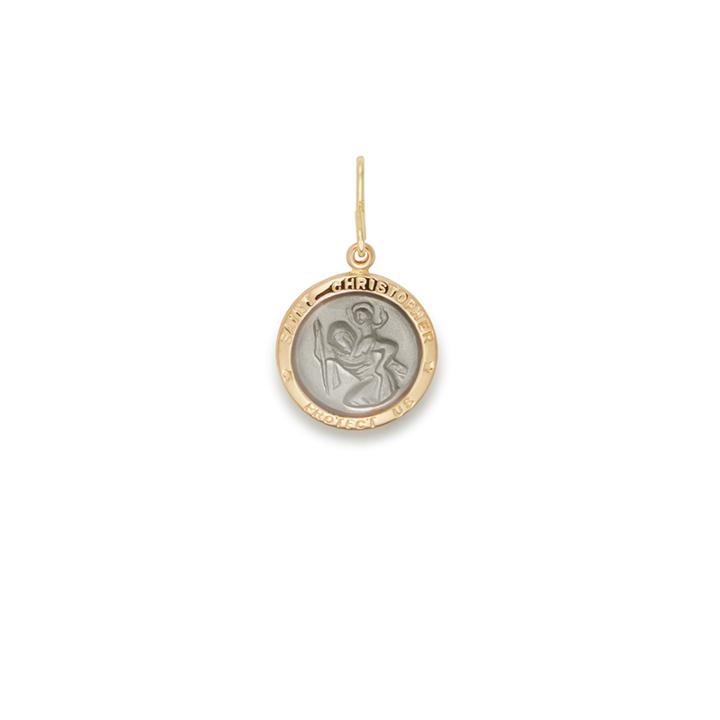Alex And Ani Two Tone Saint Christopher Necklace Charm, Small