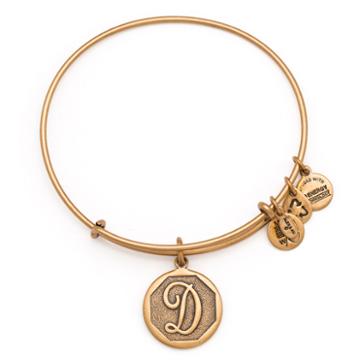 Alex And Ani Initial D Charm Bangle, Rafaelian Gold Finish