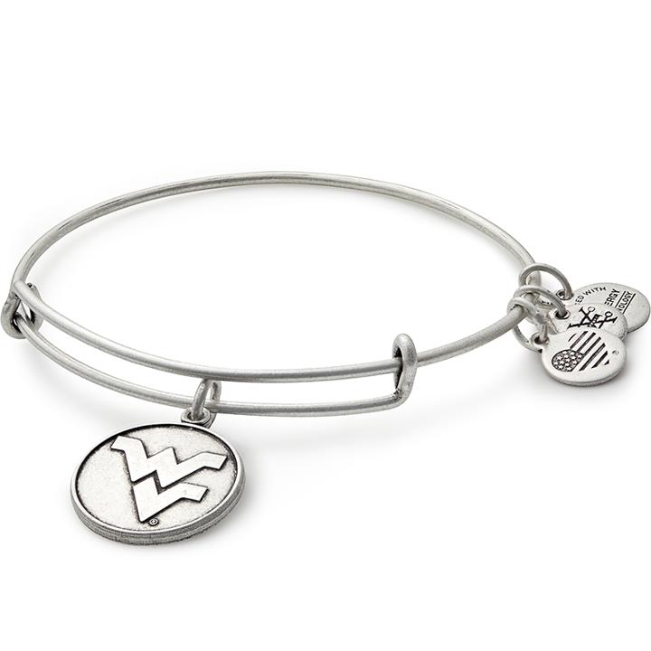 Alex And Ani West Virginia University® Logo Charm Bangle, Rafaelian Silver Finish