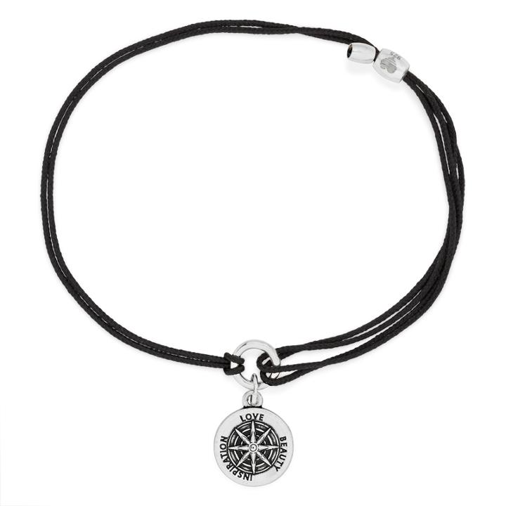 Alex And Ani Star Of Venus Pull Cord Bracelet, Rafaelian Silver Finish
