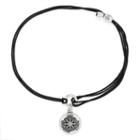 Alex And Ani Star Of Venus Pull Cord Bracelet, Rafaelian Silver Finish