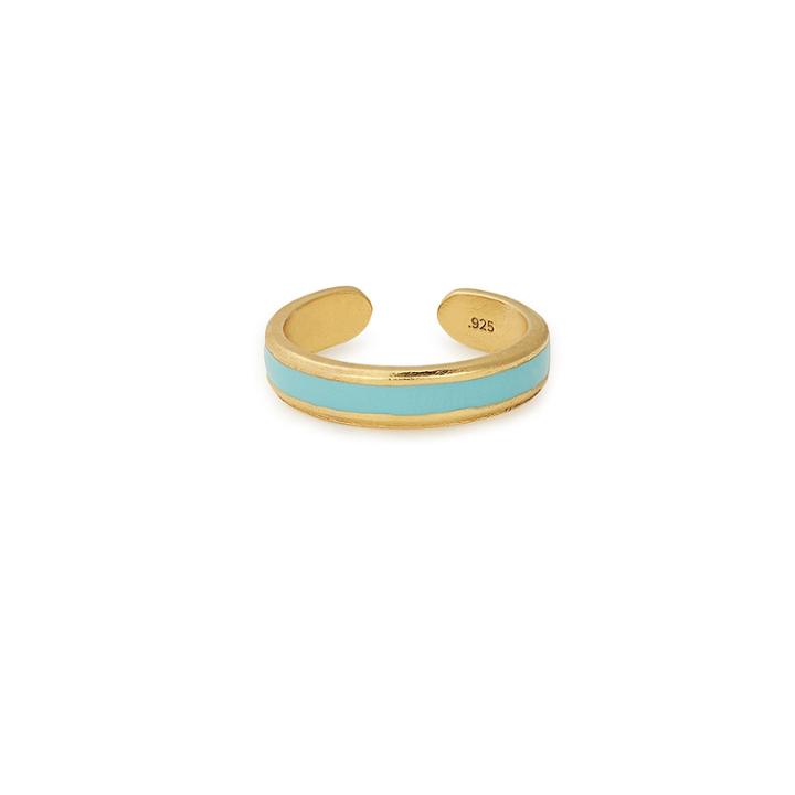Alex And Ani Nile Blue Cuff Ring, 14kt Gold Plated
