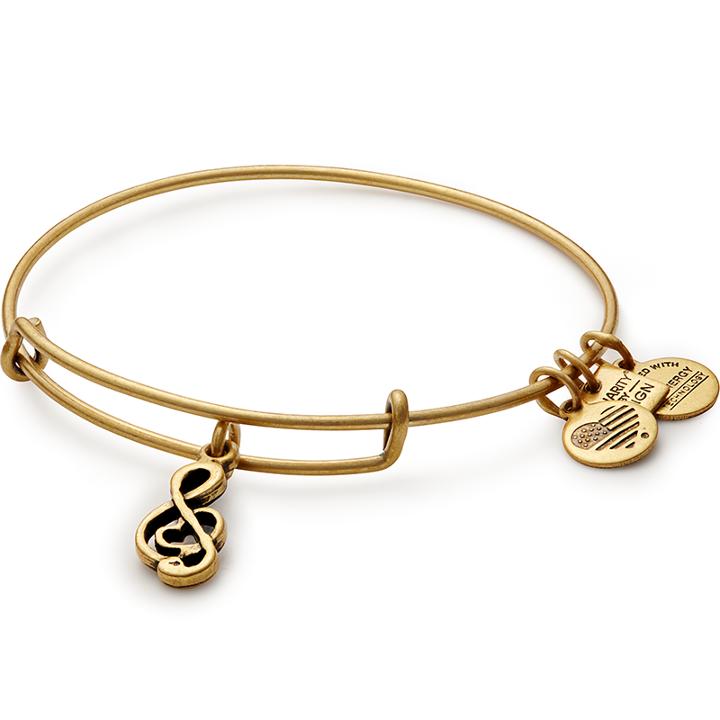 Alex And Ani Sweet Melody Charm Bangle Vh1 Save The Music Foundation, Rafaelian Gold Finish