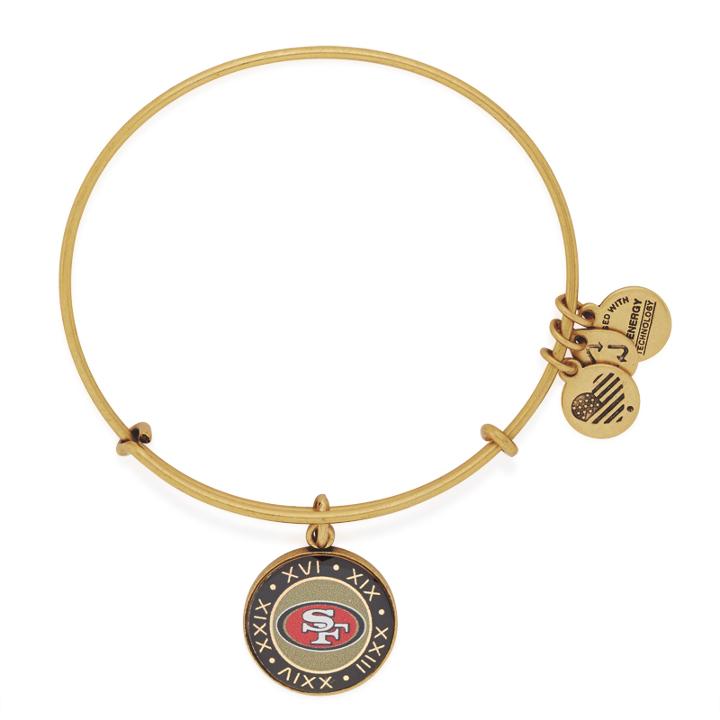 Alex And Ani San Francisco 49ers On The 50 Charm Bangle, Rafaelian Gold Finish