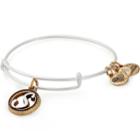Alex And Ani Initial S Two Tone Charm Bangle, Rafaelian Silver Finish