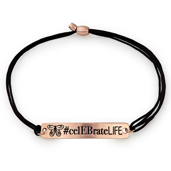 Alex And Ani #celebratelife Pull Cord Bracelet Epidermolysis Bullosa Medical Research Foundation, 14kt Rose Gold Plated