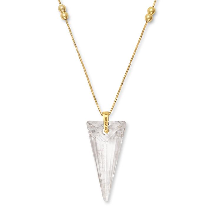 Alex And Ani Golden Ray Spike Pendant Necklace, 14kt Gold Plated