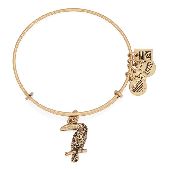 Alex And Ani Team Usa Toucan Charm Bangle, Rafaelian Gold Finish