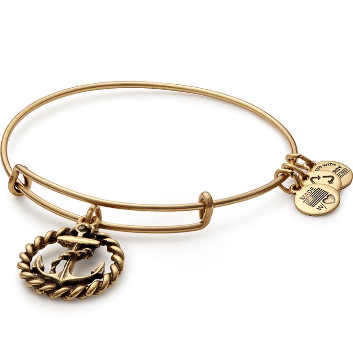 Alex And Ani Nautical Anchor Charm Bangle