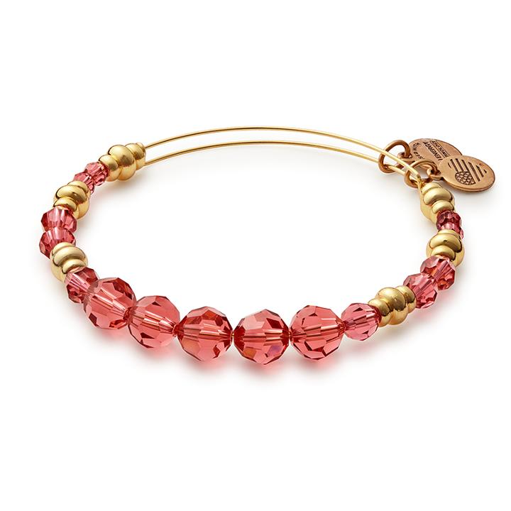 Alex And Ani Rouge Beaded Bangle With Swarovski® Crystals