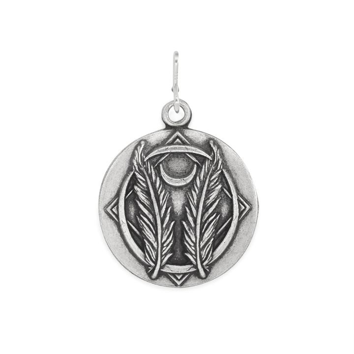 Alex And Ani Godspeed Necklace Charm Rafaelian Silver Finish