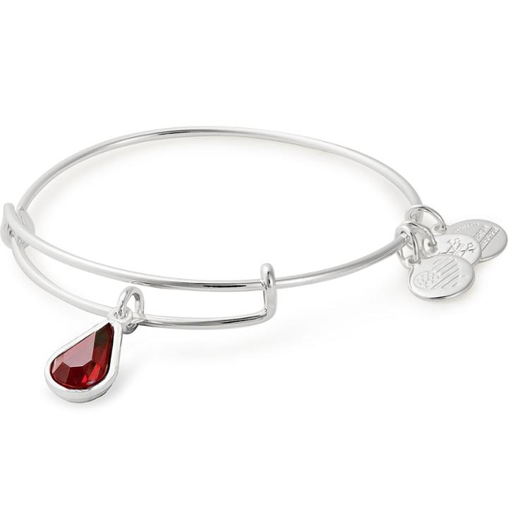 Alex And Ani January Birth Month Charm Bangle With Swarovski  Crystals, Shiny Silver Finish
