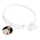 Alex And Ani Sacred Heart Of Jesus Charm Bangle, Shiny Silver Finish