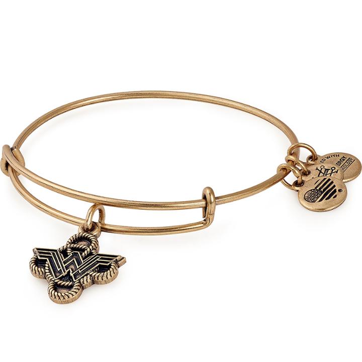 Alex And Ani Wonder Woman Lasso Knot Charm Bangle, Rafaelian Gold Finish