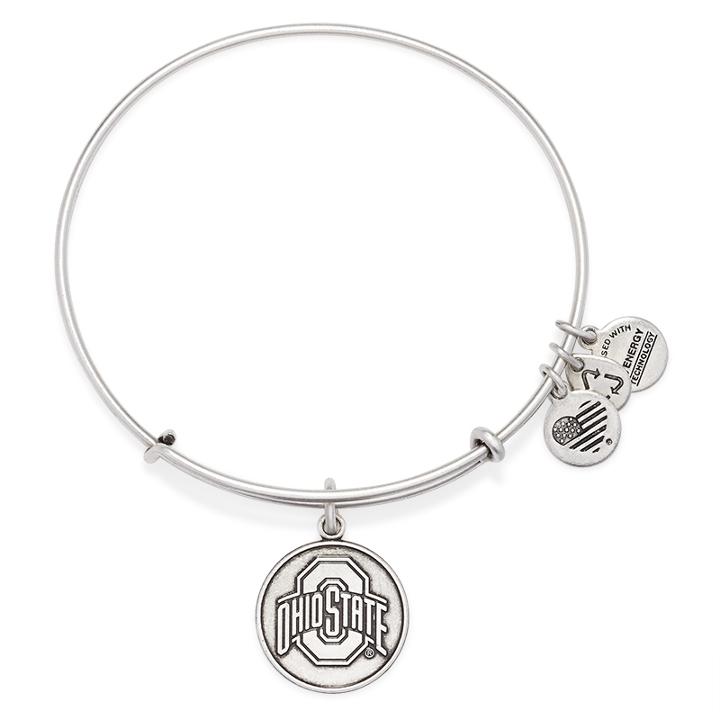 Alex And Ani The Ohio State University Logo Charm Bangle, Rafaelian Silver Finish