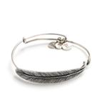 Alex And Ani Quill Feather Wrap, Rafaelian Silver Finish
